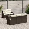 Sodo Sofų Rinkinys Ruda 55 x 55 x 37 cm poliratanas