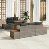 Sodo valgomojo komplektas su pagalve 6 pcs Pilka ir ruda