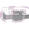 Sofa Sodo Sofų Rinkinys 6 vnt. Juoda ir Ruda