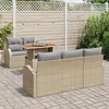 Sodo Sofų Rinkinys 6 pcs smėlio ir šviesiai pilkos spalvos