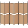 6-skydelio kambario pertvara Smėlio 300 x 180 cm Audinys