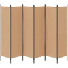 6-skydelio kambario pertvara Smėlio 300 x 180 cm Audinys