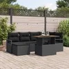 Sodo valgomojo komplektas su pagalve 7 pcs Juoda ir Ruda