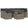 Sodo Sofų Rinkinys su pagalve 7 pcs Pilka