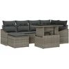 Sodo Sofų Rinkinys su pagalve 7 pcs Pilka