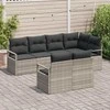 Lauko baldų komplektas Sofos komplektas 7 pcs Šviesiai pilka poliratanas