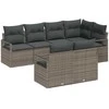 Lauko baldų komplektas Sofos komplektas 7 pcs Pilka poliratanas