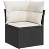 Sodo Sofų Rinkinys 7 vnt. Juoda ir kreminė poliratanas