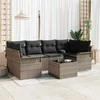 Sodo Sofų Rinkinys 7 pcs Pilka 55 x 55 x 37 cm poliratanas