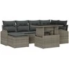 Sodo Sofų Rinkinys su pagalve 7 pcs Pilka
