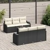 Sodo Sofų Rinkinys Juoda 55 x 55 x 37 cm poliratanas