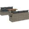 Sodo Sofų Rinkinys su pagalve 7 pcs Pilka
