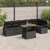 Sodo valgomojo komplektas su pagalve 7 pcs Juoda ir Ruda