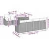 Sodo Sofų Rinkinys 9 vnt. Juoda Poli ratanas