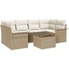 Sodo Sofų Rinkinys 7 pcs Bežinė ir kreminė 55 x 55 x 37 cm
