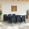 Lauko baldų komplektas Sodo valgomojo komplektas 7 pcs Antracito Polipropilenas