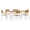 Lauko valgomojo komplektas 7 vnt. 180 x 90 x 75 cm