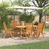 Lauko baldų komplektas Sodo valgomojo komplektas 7 pcs Ruda Kietos akacijos mediena