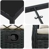 Lauko baldų komplektas Sodo valgomojo komplektas 7 pcs Juoda poliratanas