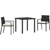 Lauko baldų komplektas Sodo valgomojo komplektas 7 pcs Pilka
