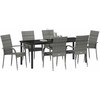 Sodo valgomojo komplektas 7 pcs Pilka