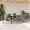 Lauko baldų komplektas Sodo valgomojo komplektas 7 pcs Pilka