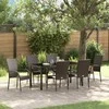 Lauko baldų komplektas Sodo valgomojo komplektas 7 pcs Ruda