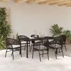 Lauko baldų komplektas Sodo valgomojo komplektas 7 pcs Ruda