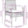 Sodo valgomojo komplektas su pagalve 7 pcs Juoda Ratanas