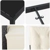 Lauko baldų komplektas Sodo valgomojo komplektas su pagalve 7 pcs Juoda poliratanas