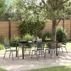 Sodo valgomojo komplektas 7 pcs Antracitas