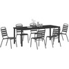 Sodo valgomojo komplektas 7 pcs Antracitas