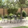 Lauko baldų komplektas Sodo valgomojo komplektas 7 pcs Antracitas