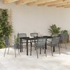 Lauko baldų komplektas Sodo valgomojo komplektas 7 pcs Antracitas