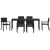 Sodo valgomojo komplektas 7 pcs Juoda