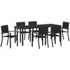 Sodo valgomojo komplektas 7 pcs Juoda