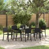 Sodo valgomojo komplektas 7 pcs Juoda