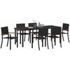 Sodo valgomojo komplektas 7 pcs Juoda
