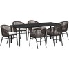Sodo valgomojo komplektas 7 pcs Ruda