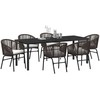 Sodo valgomojo komplektas 7 pcs Ruda