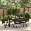 Sodo valgomojo komplektas 7 pcs Ruda
