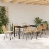 Lauko baldų komplektas Sodo valgomojo komplektas 7 pcs Ruda