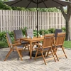7-Piece Garden Dining Set Natūrali Kietos akacijos mediena