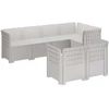 7-Vietis Sodo Sofa Ratanas PP Balta