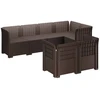 7-Vietis Sodo Sofa Ratanas PP Ruda