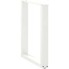 Valgomojo stalo kojelės, 2 vnt., baltos, 70x(72-73) cm, plienas, U formos