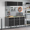 Darbo spintos rinkinys su stalčių su saugykla 8 pcs Juoda