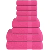 Rankšluostis Rankšluosčių rinkinys, 8vnt., rožiniai, 100% medvilnė, 360g/m²