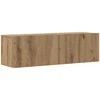 TV staliukas 8 dalių sieninis televizoriaus spintelės komplektas Artisan Oak