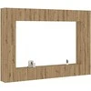 TV staliukas 8 dalių sieninis televizoriaus spintelės komplektas Artisan Oak